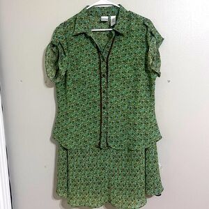 Emma James Skirt and Blouse Set • Sz 16